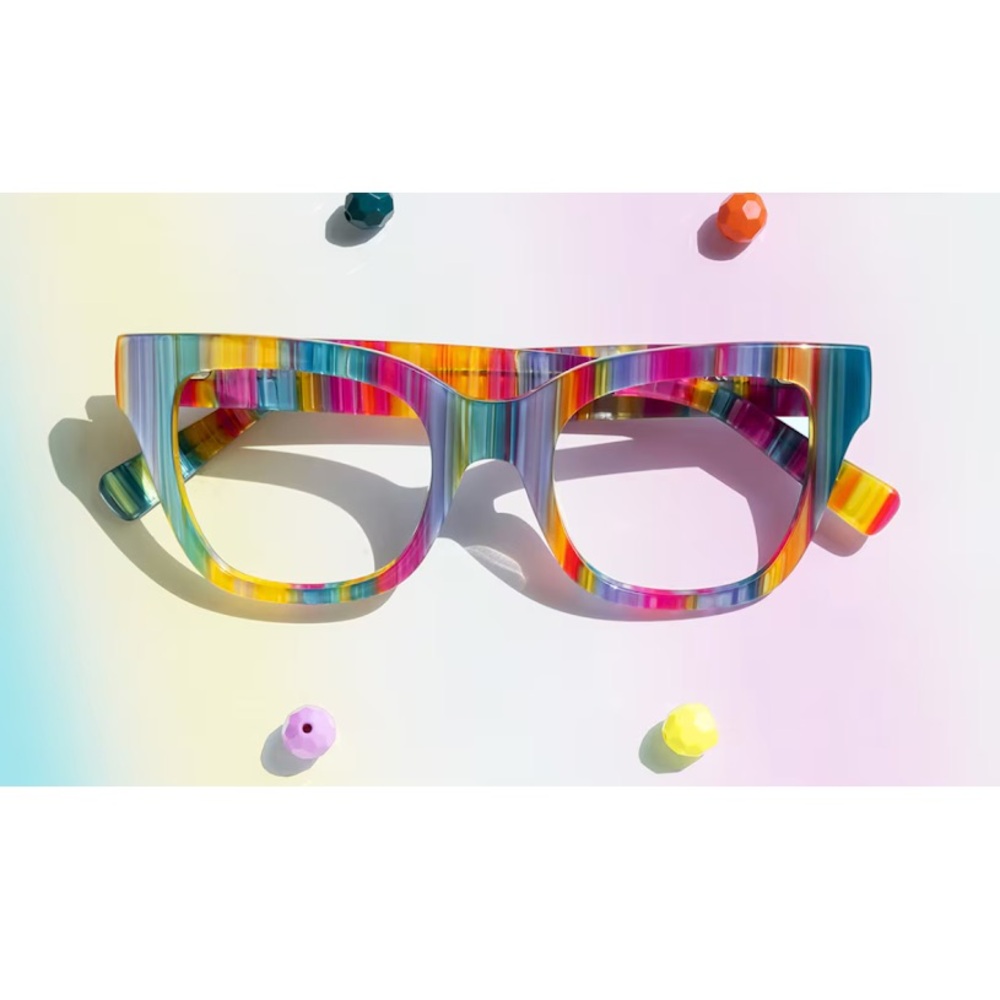 NEW Multicolored stripes Adila eyeglass frames NARROW